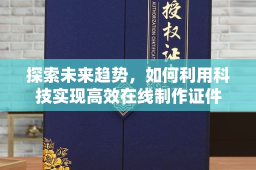 嘉兴探索未来趋势，如何利用科技实现高效在线制作证件