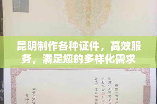 嘉兴昆明制作各种证件，高效服务，满足您的多样化需求