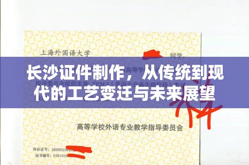 嘉兴长沙证件制作，从传统到现代的工艺变迁与未来展望